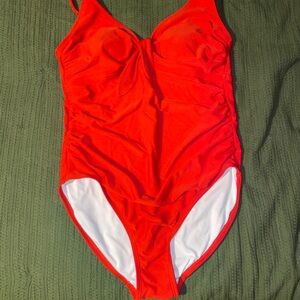 Kona Sol Vivid Red Kids One Piece Swimsuit